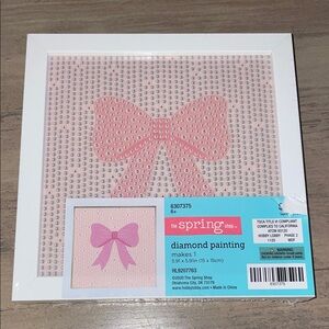 🆕💜 Pink Bow Diamond Painting Art Kit – DIY Sparkle Craft | New With Tags